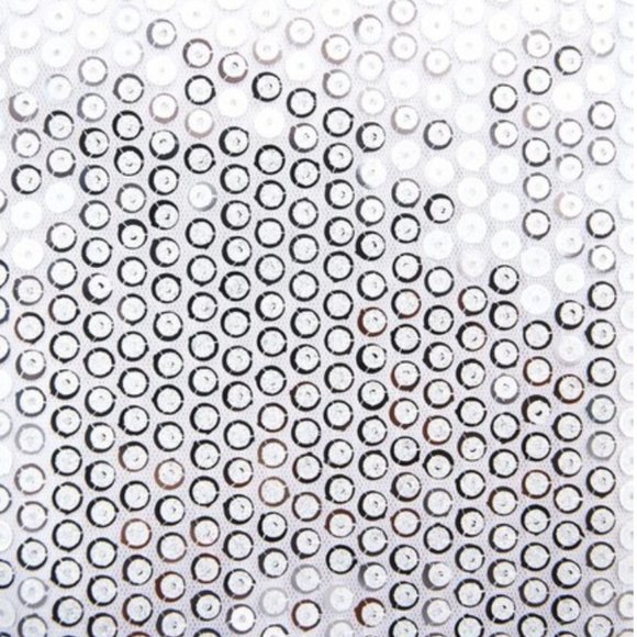 Zara COMBINED SEQUIN BLOUSE T-Shirt Top White/Silver Size XS - Picture 4 of 4